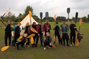sport students kayaking 