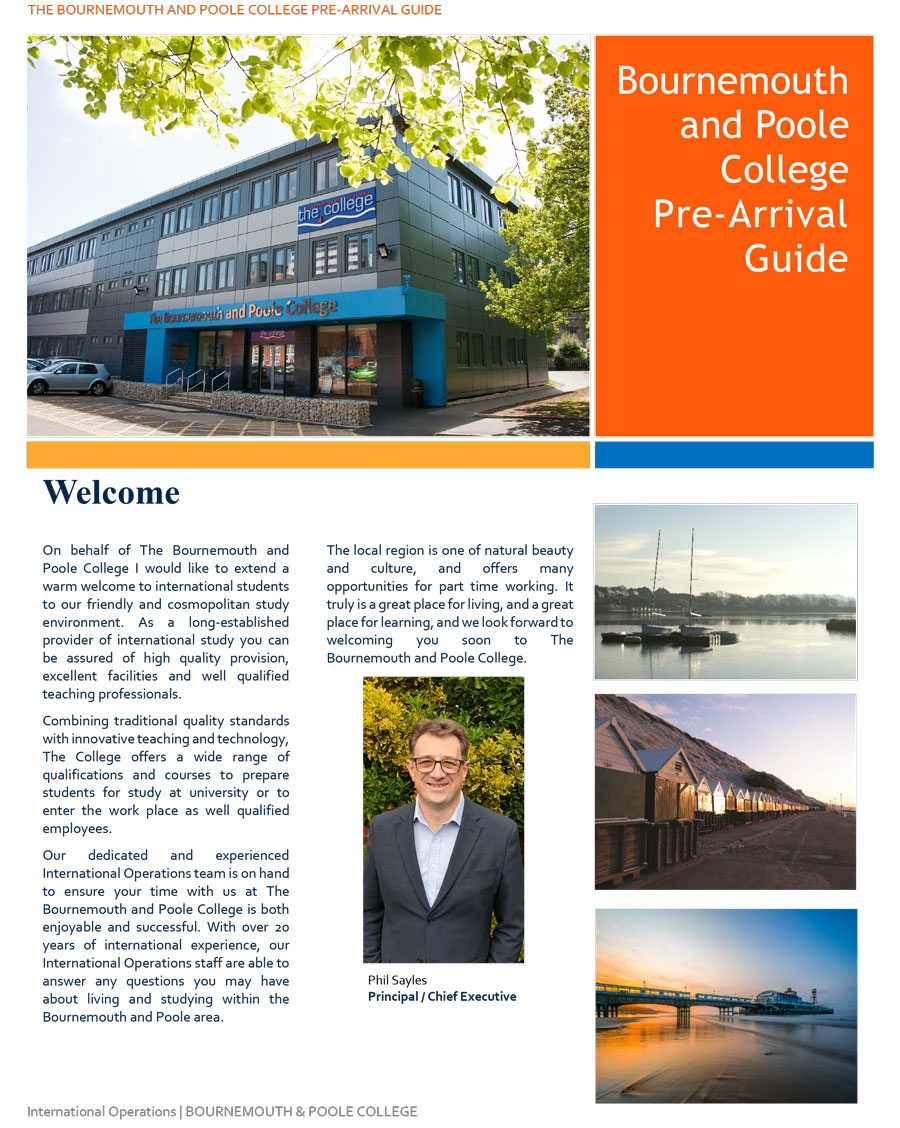 The Bournemouth & Poole College Pre-Arrival Guide 2022