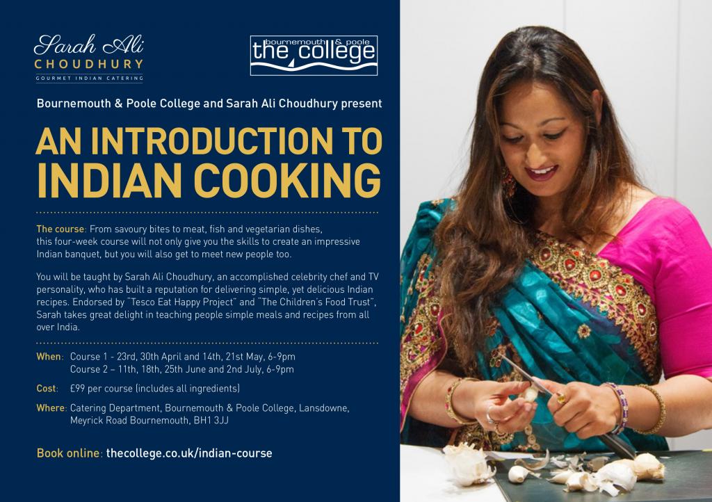 Sarah Ali Choudhury - An Introduction To Indian Cooking Flyer