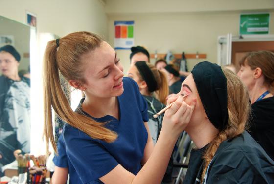 Beauty students at the college