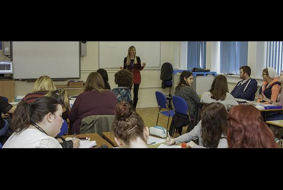 Access to HE student in a classroom at Bournemouth & Poole College